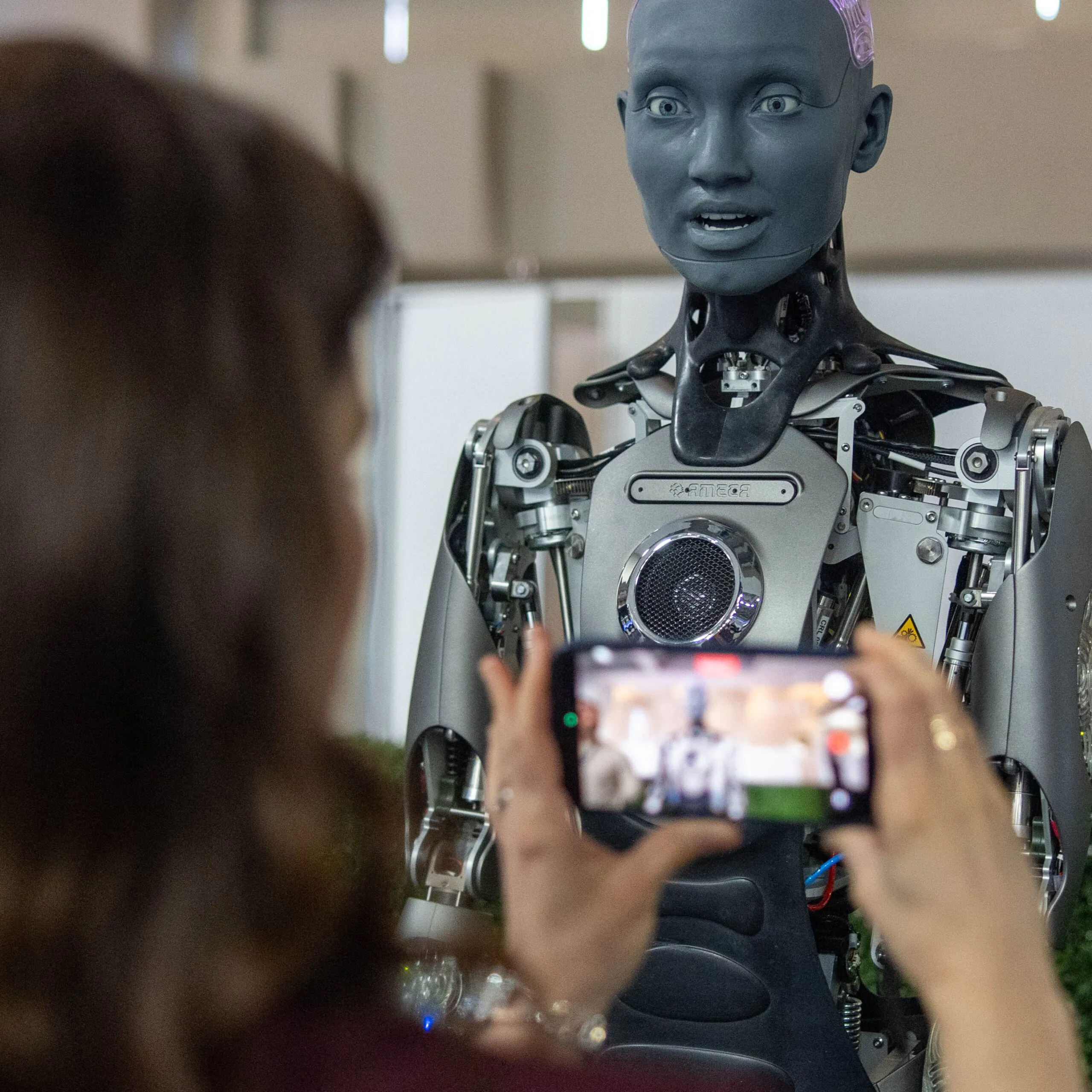 Humanoid robot demonstration at AI+ Expo 2026
