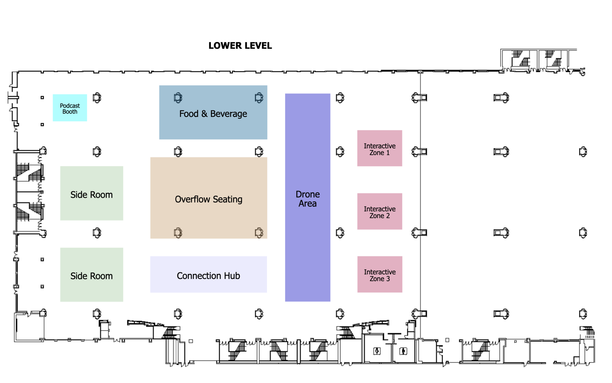 AI+ Expo 2027 Interactive Zones floor plan for Hall C