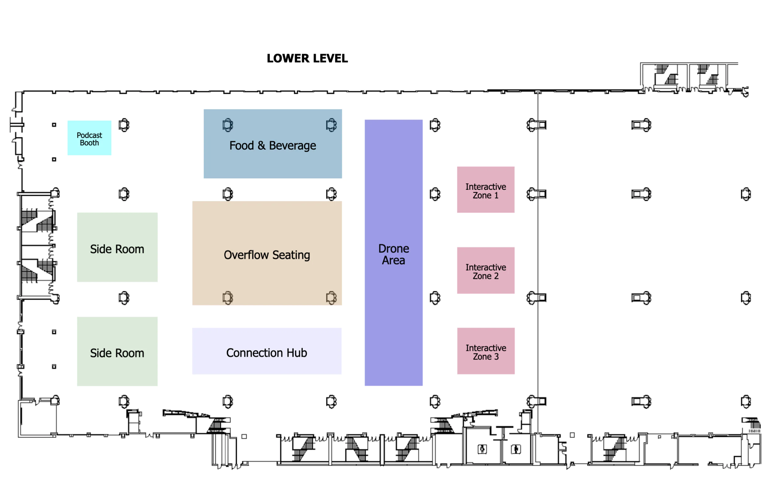 AI+ Expo 2027 Interactive Zones floor plan for Hall C