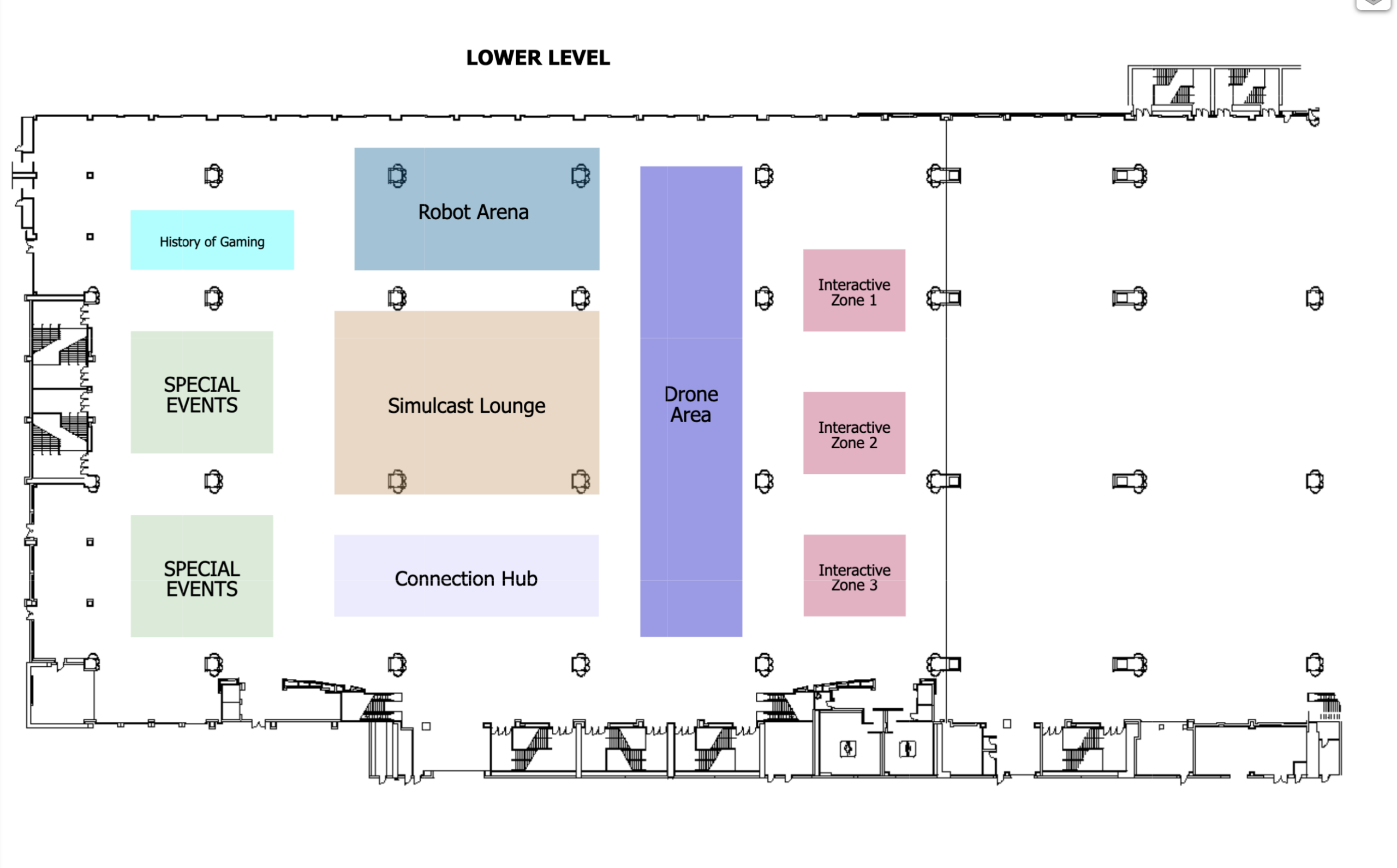 AI+ Expo 2027 Interactive Zones floor plan for Hall C