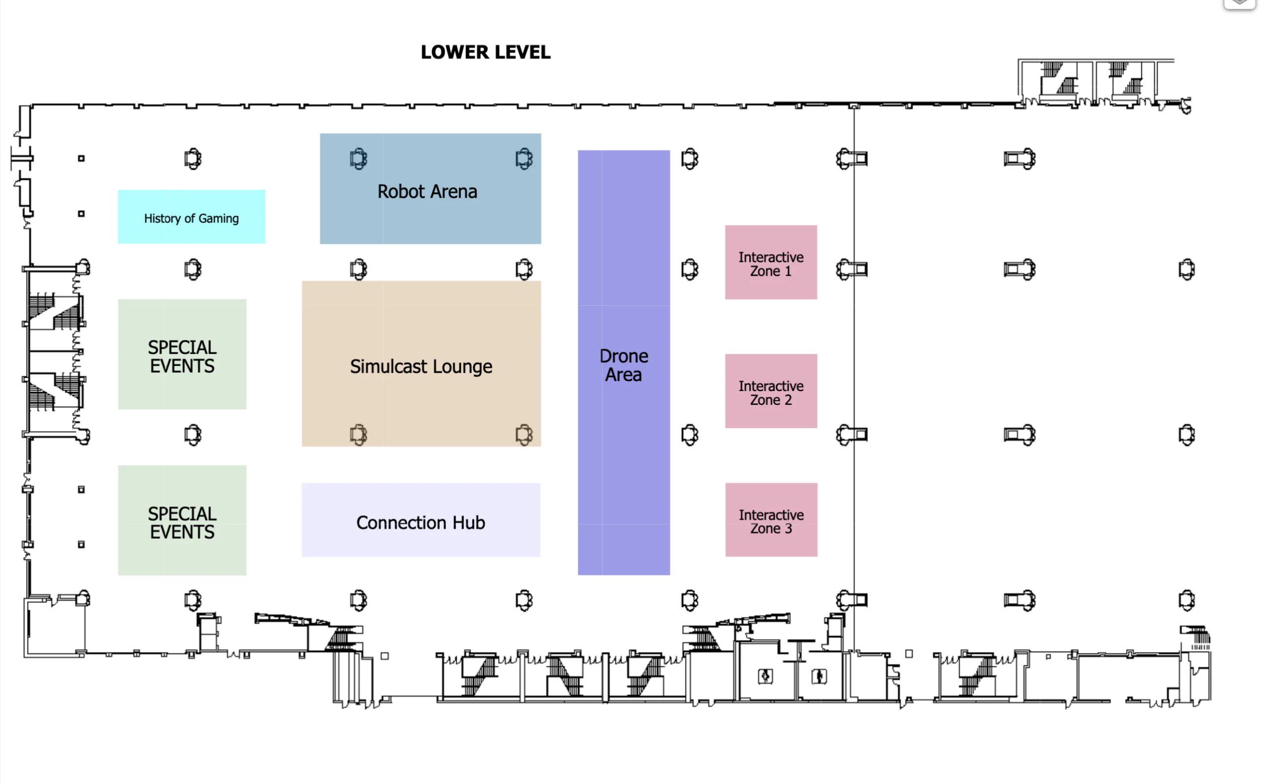 AI+ Expo 2027 Interactive Zones floor plan for Hall C